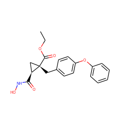 CCOC(=O)[C@@]1(Cc2ccc(Oc3ccccc3)cc2)C[C@@H]1C(=O)NO ZINC000029135077