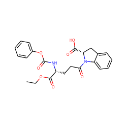 CCOC(=O)[C@@H](CCC(=O)N1c2ccccc2C[C@H]1C(=O)O)NC(=O)Oc1ccccc1 ZINC000029343468