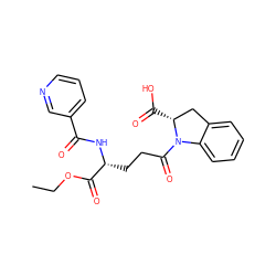 CCOC(=O)[C@@H](CCC(=O)N1c2ccccc2C[C@H]1C(=O)O)NC(=O)c1cccnc1 ZINC000029343464