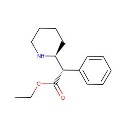 CCOC(=O)[C@@H](c1ccccc1)[C@@H]1CCCCN1 ZINC000013642623