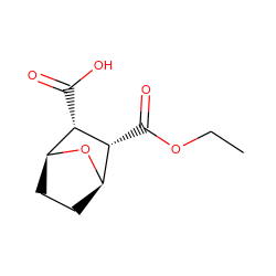 CCOC(=O)[C@@H]1[C@H]2CC[C@H](O2)[C@@H]1C(=O)O ZINC000001688856