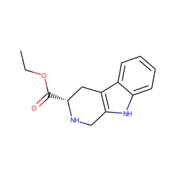 CCOC(=O)[C@@H]1Cc2c([nH]c3ccccc23)CN1 ZINC000034929023