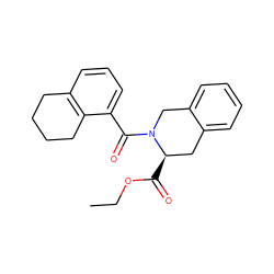 CCOC(=O)[C@@H]1Cc2ccccc2CN1C(=O)c1cccc2c1CCCC2 ZINC000084671193