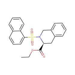 CCOC(=O)[C@@H]1Cc2ccccc2CN1S(=O)(=O)c1cccc2ccccc12 ZINC000084758099