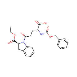 CCOC(=O)[C@@H]1Cc2ccccc2N1C(=O)CC[C@@H](NC(=O)OCc1ccccc1)C(=O)O ZINC000029339732