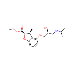 CCOC(=O)[C@@H]1Oc2cccc(OC[C@@H](O)CNC(C)C)c2[C@@H]1C ZINC001772601077