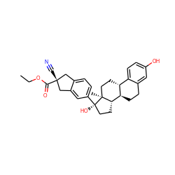 CCOC(=O)[C@]1(C#N)Cc2ccc([C@]3(O)CC[C@H]4[C@@H]5CCc6cc(O)ccc6[C@H]5CC[C@@]43C)cc2C1 ZINC000049088218