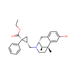 CCOC(=O)[C@]1(c2ccccc2)C[C@@H]1CN1CC[C@@]2(C)c3cc(O)ccc3C[C@@H]1[C@@H]2C ZINC000029547812