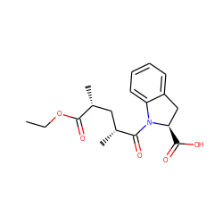 CCOC(=O)[C@H](C)C[C@@H](C)C(=O)N1c2ccccc2C[C@H]1C(=O)O ZINC000002021801