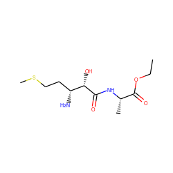 CCOC(=O)[C@H](C)NC(=O)[C@@H](O)[C@H](N)CCSC ZINC000014964980