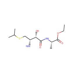 CCOC(=O)[C@H](C)NC(=O)[C@@H](O)[C@H](N)CSC(C)C ZINC000027982961