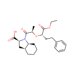 CCOC(=O)[C@H](CCc1ccccc1)O[C@H](C)C(=O)N1[C@H](C(=O)O)C[C@@H]2CCCC[C@@H]21 ZINC000253701705