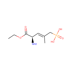 CCOC(=O)[C@H](N)/C=C(\C)CP(=O)(O)O ZINC000022309273