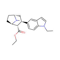 CCOC(=O)[C@H]1[C@H](c2ccc3c(ccn3CC)c2)C[C@H]2CC[C@H]1N2C ZINC000253665680