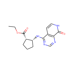 CCOC(=O)[C@H]1CCC[C@H]1Nc1ncnc2c(=O)[nH]ccc12 ZINC000096285199