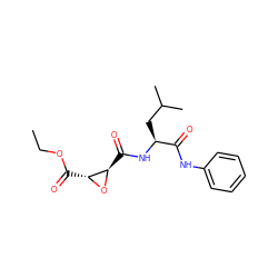 CCOC(=O)[C@H]1O[C@@H]1C(=O)N[C@@H](CC(C)C)C(=O)Nc1ccccc1 ZINC001772640175