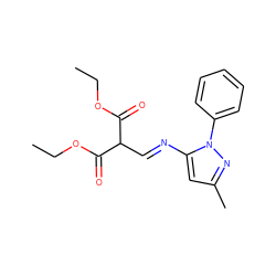 CCOC(=O)C(/C=N/c1cc(C)nn1-c1ccccc1)C(=O)OCC ZINC000101937051