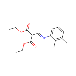 CCOC(=O)C(/C=N/c1cccc(C)c1C)C(=O)OCC ZINC000101469390