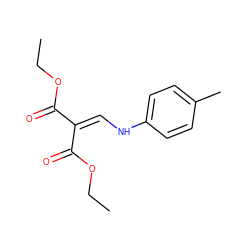 CCOC(=O)C(=CNc1ccc(C)cc1)C(=O)OCC ZINC000002555734