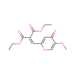 CCOC(=O)C(=Cc1cc(=O)c(OC)co1)C(=O)OCC ZINC000002173008