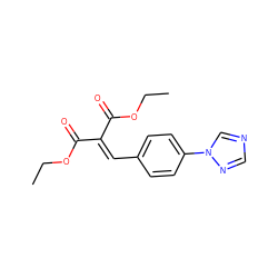 CCOC(=O)C(=Cc1ccc(-n2cncn2)cc1)C(=O)OCC ZINC000004108602