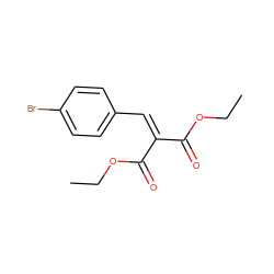 CCOC(=O)C(=Cc1ccc(Br)cc1)C(=O)OCC ZINC000001625052