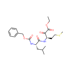 CCOC(=O)C(=O)[C@@H](CCSC)NC(=O)[C@H](CC(C)C)NC(=O)OCc1ccccc1 ZINC000013833737