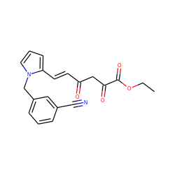 CCOC(=O)C(=O)CC(=O)/C=C/c1cccn1Cc1cccc(C#N)c1 ZINC000103273781