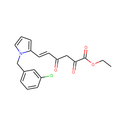 CCOC(=O)C(=O)CC(=O)/C=C/c1cccn1Cc1cccc(Cl)c1 ZINC000103295974