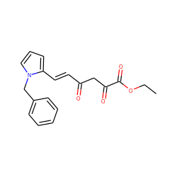 CCOC(=O)C(=O)CC(=O)/C=C/c1cccn1Cc1ccccc1 ZINC000100800710