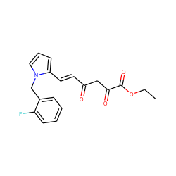 CCOC(=O)C(=O)CC(=O)/C=C/c1cccn1Cc1ccccc1F ZINC000103295969