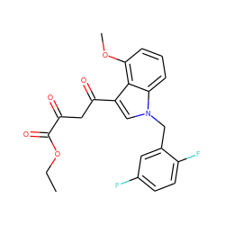 CCOC(=O)C(=O)CC(=O)c1cn(Cc2cc(F)ccc2F)c2cccc(OC)c12 ZINC000101660879