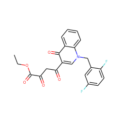 CCOC(=O)C(=O)CC(=O)c1cn(Cc2cc(F)ccc2F)c2ccccc2c1=O ZINC000473169132