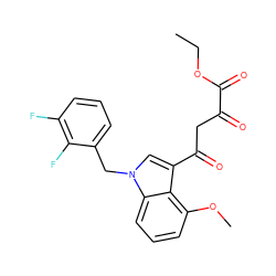 CCOC(=O)C(=O)CC(=O)c1cn(Cc2cccc(F)c2F)c2cccc(OC)c12 ZINC000101699904