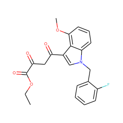 CCOC(=O)C(=O)CC(=O)c1cn(Cc2ccccc2F)c2cccc(OC)c12 ZINC000101659500