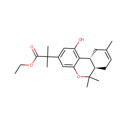 CCOC(=O)C(C)(C)c1cc(O)c2c(c1)OC(C)(C)[C@@H]1CC=C(C)C[C@@H]21 ZINC000223585366