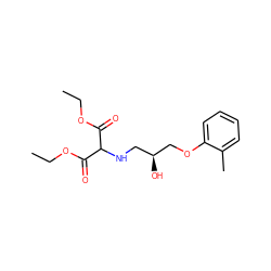 CCOC(=O)C(NC[C@H](O)COc1ccccc1C)C(=O)OCC ZINC000053045218