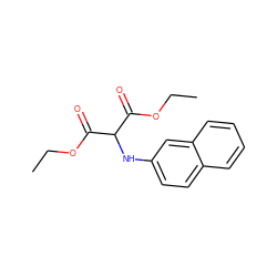 CCOC(=O)C(Nc1ccc2ccccc2c1)C(=O)OCC ZINC000001707474