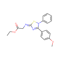 CCOC(=O)C/N=c1\nc(-c2ccc(OC)cc2)n(-c2ccccc2)s1 ZINC000101506394