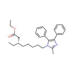 CCOC(=O)C[C@@H](CC)CCCCCn1c(C)nc(-c2ccccc2)c1-c1ccccc1 ZINC000028821675