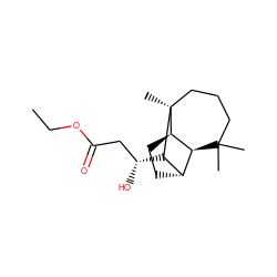 CCOC(=O)C[C@@H](O)[C@H]1[C@H]2CC[C@@H]3[C@H]2C(C)(C)CCC[C@]13C ZINC000028645623