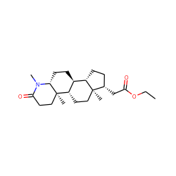 CCOC(=O)C[C@H]1CC[C@H]2[C@@H]3CC[C@H]4N(C)C(=O)CC[C@]4(C)[C@H]3CC[C@@]21C ZINC000103193281