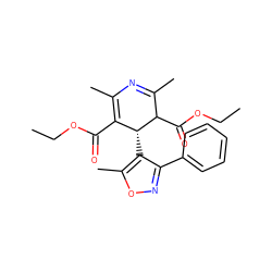 CCOC(=O)C1=C(C)N=C(C)C(C(=O)OCC)[C@@H]1c1c(-c2ccccc2)noc1C ZINC000026377802