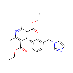 CCOC(=O)C1=C(C)N=C(C)C(C(=O)OCC)[C@@H]1c1cccc(Cn2ccnc2)c1 ZINC000026816440