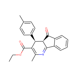 CCOC(=O)C1=C(C)N=C2c3ccccc3C(=O)[C@@H]2[C@@H]1c1ccc(C)cc1 ZINC000008465824