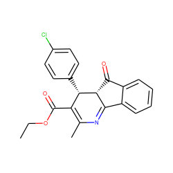 CCOC(=O)C1=C(C)N=C2c3ccccc3C(=O)[C@H]2[C@H]1c1ccc(Cl)cc1 ZINC000001194833