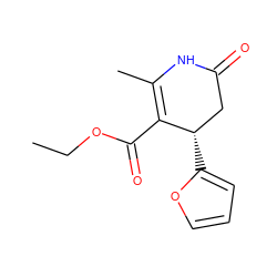 CCOC(=O)C1=C(C)NC(=O)C[C@@H]1c1ccco1 ZINC000141426166