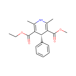 CCOC(=O)C1=C(C)NC(C)=C(C(=O)OC)[C@@H]1c1ccccc1 ZINC000019637984