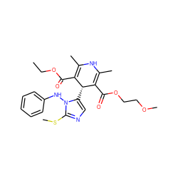 CCOC(=O)C1=C(C)NC(C)=C(C(=O)OCCOC)[C@@H]1c1cnc(SC)n1Nc1ccccc1 ZINC000103220134