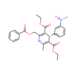 CCOC(=O)C1=C(C)NC(COC(=O)c2ccccc2)=C(C(=O)OCC)[C@@H]1c1cccc([N+](=O)[O-])c1 ZINC000049793210